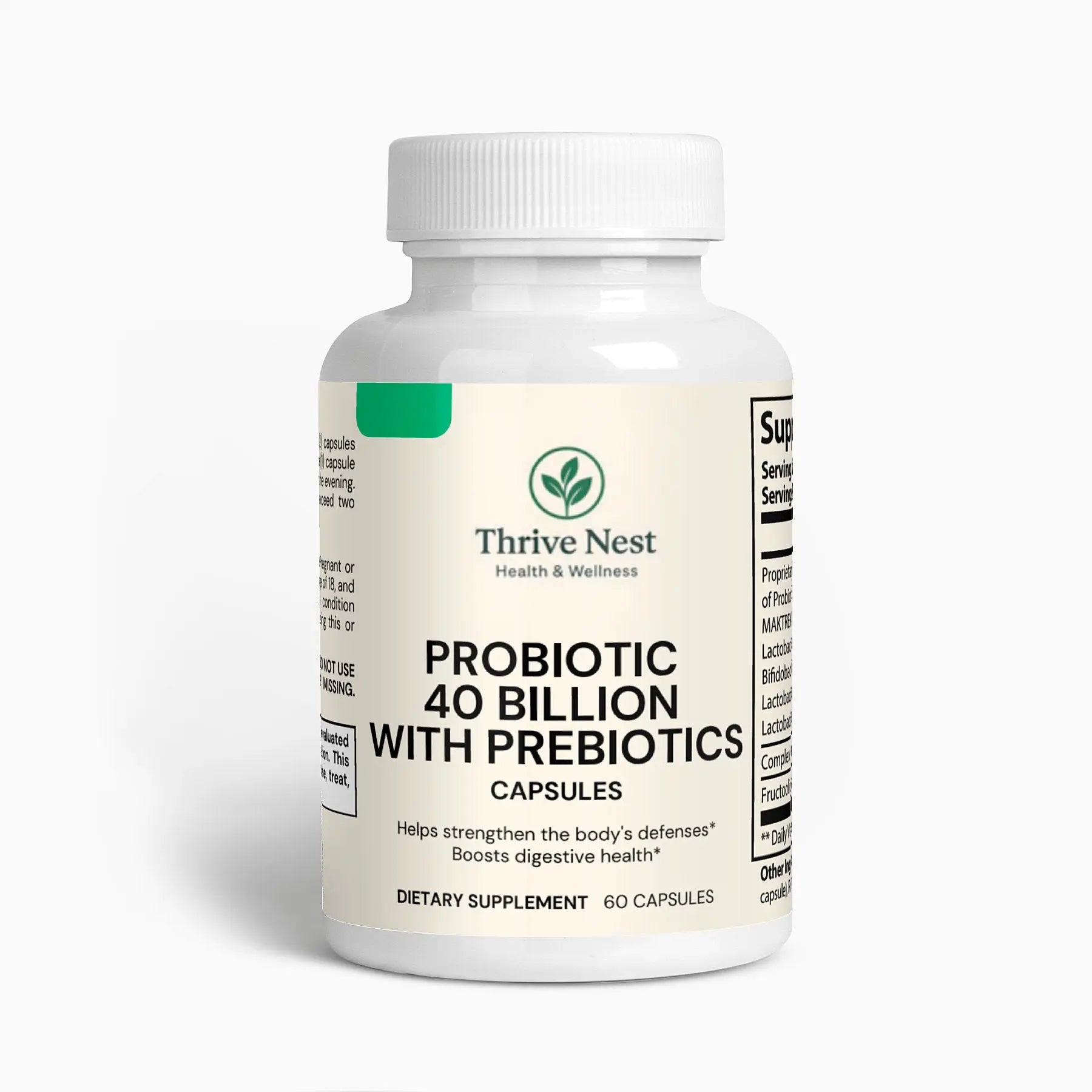 Probiotic 40 Billion with Prebiotics Thrive Nest